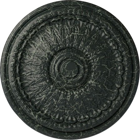 Ekena Millwork Brunswick Ceiling Medallion (Fits Canopies up to 4 1/2"), 27"OD x 2 1/2"P, Painted Turtle Crackle CM27BRPTC